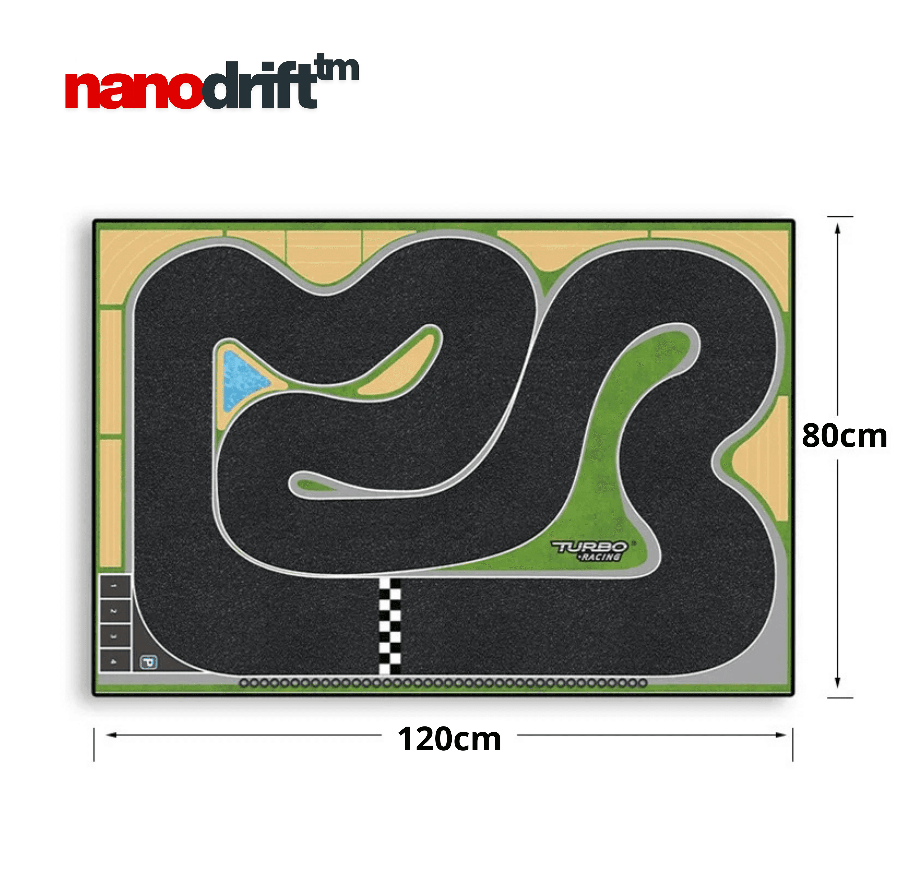 Przenośna mata z torem do jeżdżenia